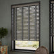ColorizedZoom Graphite Grain & Anthracite Faux Wood Blind - 50mm Slat 8895
