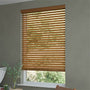 ColorizedZoom Macadamia Oak Wooden Blind - 50mm Slat 3314