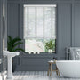 Colorized Arctic Gloss & Smoke Wooden Blind - 50mm Slat 3355