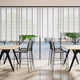 Colorized Contract Tampa Cool White & Silver Faux Wood Blind - 50mm Slat 3357