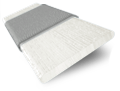 ColorizedSwatch Contract Tampa Cool White & Silver Faux Wood Blind - 50mm Slat sample image 3357