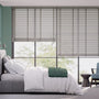 Colorized Contract Atlanta Warm Grey & Tin Faux Wood Blind - 50mm Slat 3365