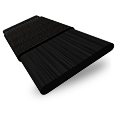 ColorizedSwatch Natural Bamboo Midnight & Jet Wooden Blind - 50mm Slat sample image 3372