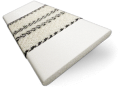 ColorizedSwatch Vintage White & Woven Domino Wooden Blind - 50mm Slat sample image 3396