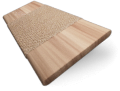ColorizedSwatch Chestnut & Chevron Tan Faux Wood Blind - 50mm Slat sample image 3397