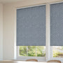 ColorizedZoom Fretwork Diamond Indigo Roller Blind 3507