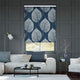 Colorized Aspen Leaf Indigo Roller Blind 3520