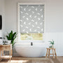 Colorized Splash Blackout Paper Doves Silver Roller Blind 3744