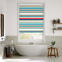 Colorized Calcutta Stripe Seaside Blue Roller Blind 3765
