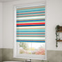 ColorizedZoom Calcutta Stripe Seaside Blue Roller Blind 3765