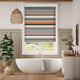 Colorized Calcutta Stripe Olive Roller Blind 3764