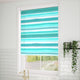 ColorizedZoom Watercolour Stripe Teal Roller Blind 3812