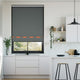 Colorized Mr Fox Border Charcoal Roller Blind 4003