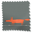 ColorizedSwatch Twist2Go Mr Fox Border Charcoal Roller Blind sample image 4597