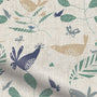 ColorizedPLA Hygge Birds Vintage Linen Pastoral Blue Roman Blind 6636