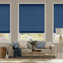 Colorized Paleo Linen Blue Azure Roman Blind 6663