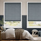 Colorized Paleo Linen Smoky Blue Roman Blind 6677