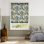 Colorized Blakely Linen Vintage Cyan Spring Roman Blind 6685