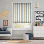 Colorized Truro Stripe Coastal Blue Roman Blind 6718