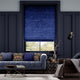 Colorized Crushed Velvet Royal Blue Roman Blind 6825