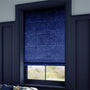 ColorizedZoom Crushed Velvet Royal Blue Roman Blind 6825