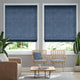 Colorized Eternity Linen Whale Blue Roman Blind 6840
