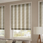 ColorizedZoom Shoreham Linen Coffee & Cream Roman Blind 6885