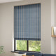 ColorizedZoom Twill Stripe Linen Denim Roman Blind 6893