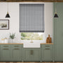 Colorized Candy Stripes Charcoal Roman Blind 6924