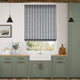 Colorized Candy Stripes Charcoal Roman Blind 6924