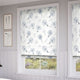 ColorizedZoom Floral Breeze Bluegrey Roman Blind 6927