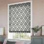 ColorizedZoom Lattice Charcoal Roman Blind 6997