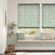 Colorized Scandi Ferns Vintage Linen Mint Roman Blind 7006