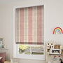 ColorizedZoom Brazen Stripe Linen Vintage Cardinal Red Roman Blind