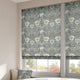 ColorizedZoom William Morris Honeysuckle and Tulip Slate Roman Blind 7177