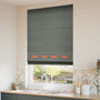 ColorizedZoom Mr Fox Border Charcoal Roman Blind 7247