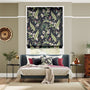 Colorized Hummingbird Charcoal Roman Blind 7249