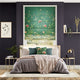 Colorized Chinoiserie Faux Silk Lagoon Roman Blind 7251