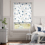 Colorized Magnolia Trail China Blue Roman Blind 7254
