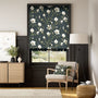 Colorized Magnolia Trail Charcoal & Natural Roman Blind 7253