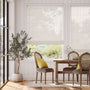 Colorized Leone EmbroideredVoile Cream Roman Blind 7307