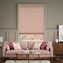 Colorized Electric Bijou Linen Blush Pink Roman Blind 7313