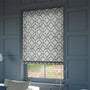 ColorizedZoom Electric Lattice Silver Roman Blind 7344