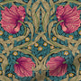 ColorizedPLA Electric William Morris Pimpernel Teal Roman Blind 7361