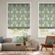 Colorized Electric William Morris Pimpernel Sage Roman Blind 7360