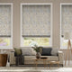 Colorized Electric William Morris Willow Bough Mink Roman Blind 7366