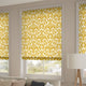 ColorizedZoom Ikat Damask Deep Ochre Roman Blind 7377