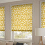 ColorizedZoom Ikat Damask Deep Ochre Roman Blind 7377
