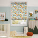 Colorized Jungle Jiggle Denim Multi Roman Blind 7455
