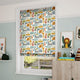 ColorizedZoom Jungle Jiggle Denim Multi Roman Blind 7455